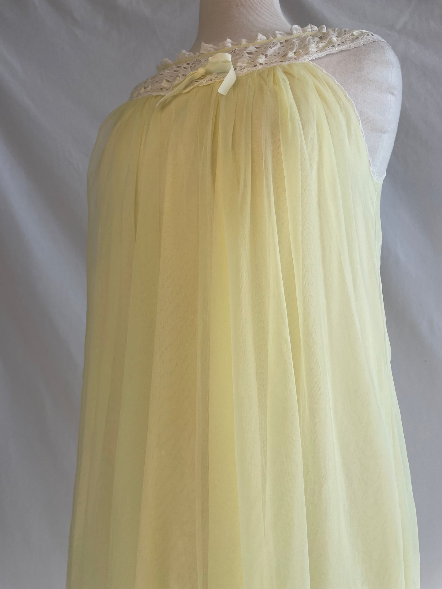 Dreamy Vintage 1960s Lisette Yellow Gown