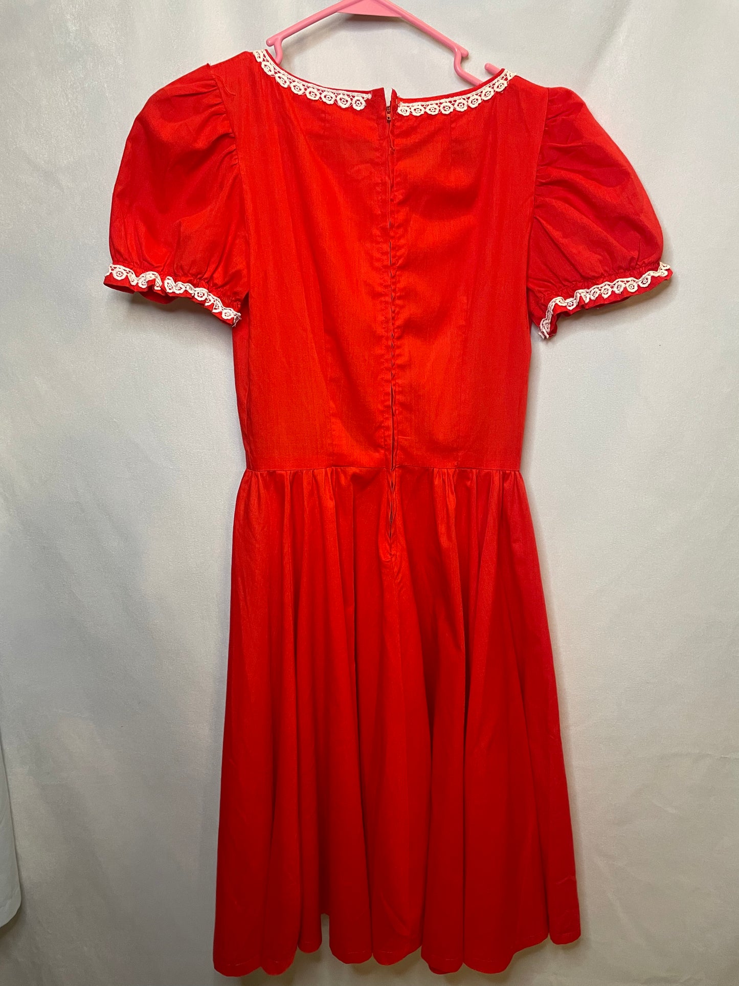 Vintage 1950s Red Swing Dress