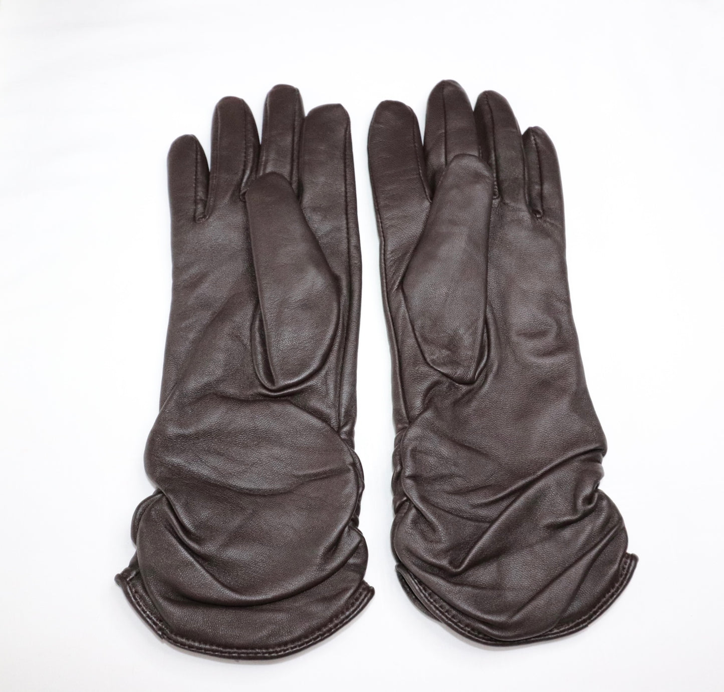 Vintage Brown Leather Women's Gloves