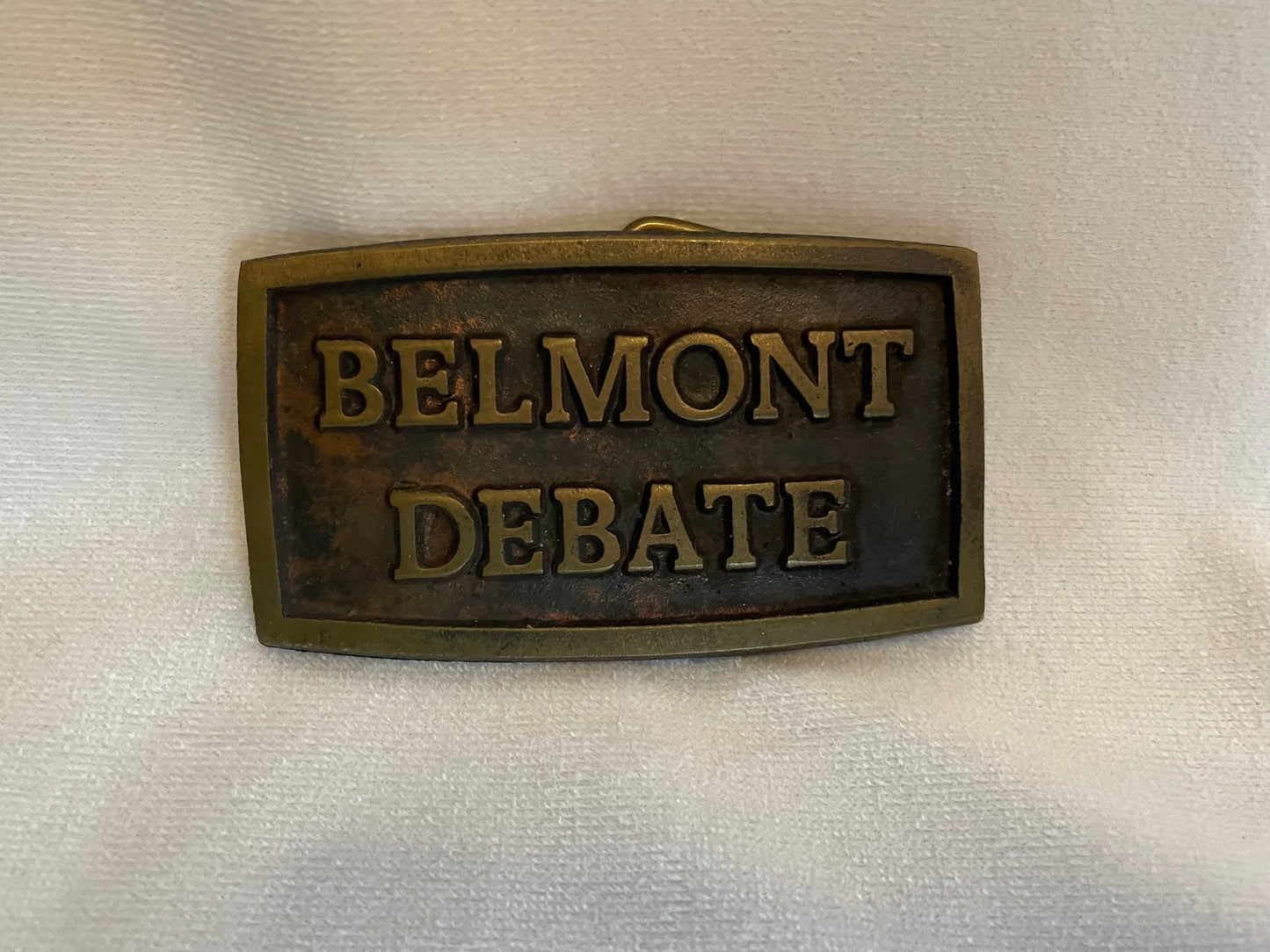 Vintage Nashville Belmont Debate Belt Buckle